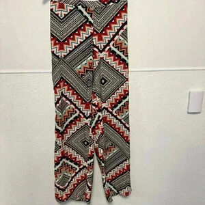 Stoosh Boho Palazzo Wide Leg Pants / Woman’s Small / Multicolored